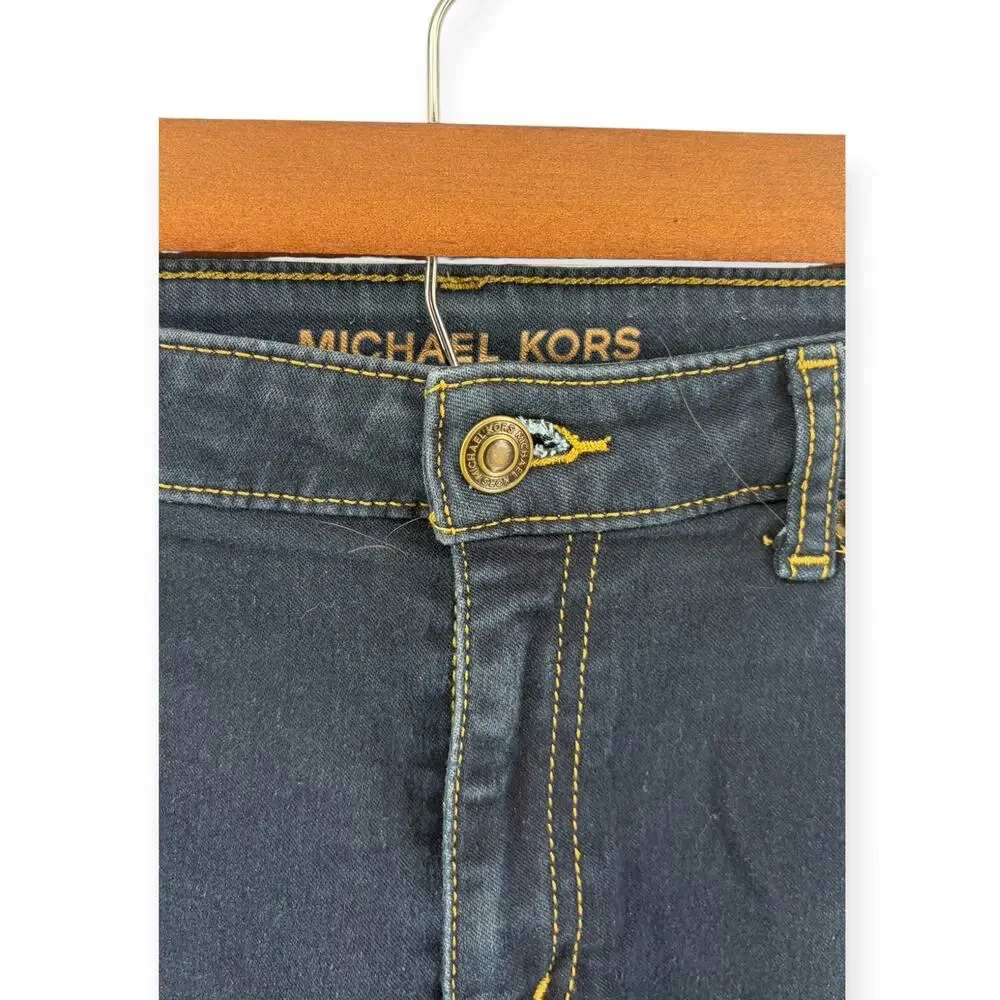 Michael Kors Izzy Cropped Skinny Jeans Women’s Size 10 Dark Wash Mid Rise Denim